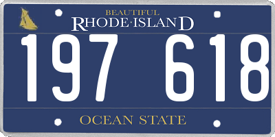 RI license plate 197618