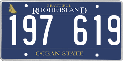 RI license plate 197619