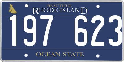 RI license plate 197623