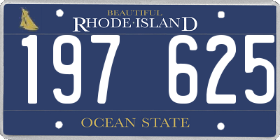 RI license plate 197625
