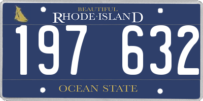 RI license plate 197632