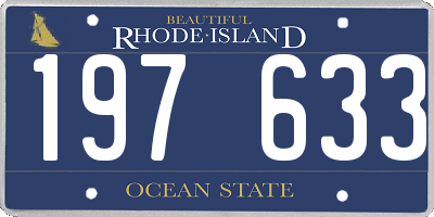 RI license plate 197633