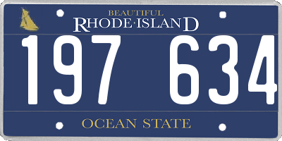 RI license plate 197634
