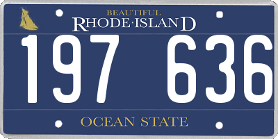RI license plate 197636