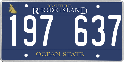 RI license plate 197637