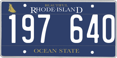 RI license plate 197640