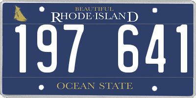 RI license plate 197641