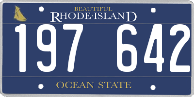 RI license plate 197642