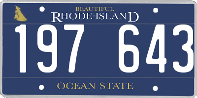 RI license plate 197643