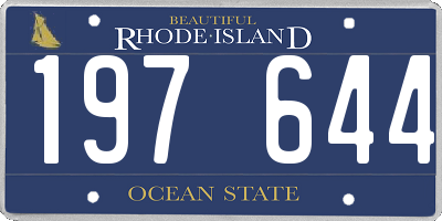 RI license plate 197644