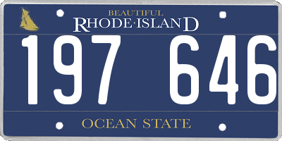 RI license plate 197646