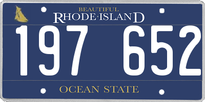 RI license plate 197652