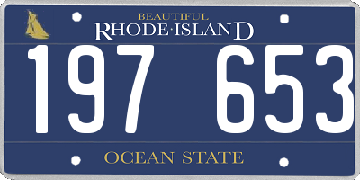 RI license plate 197653