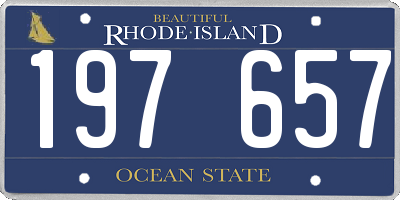 RI license plate 197657