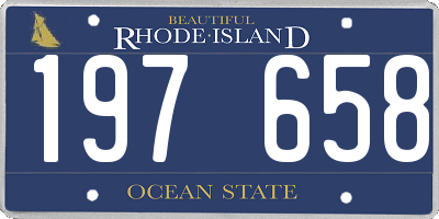RI license plate 197658