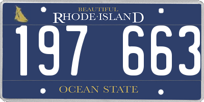 RI license plate 197663