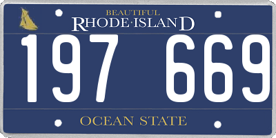 RI license plate 197669