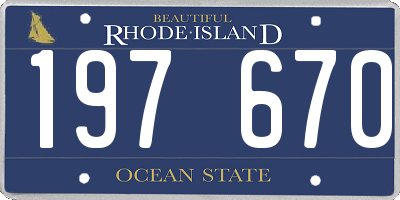 RI license plate 197670