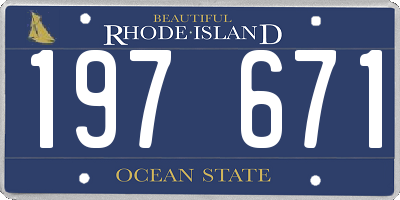 RI license plate 197671