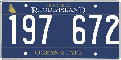 RI license plate 197672