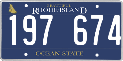 RI license plate 197674