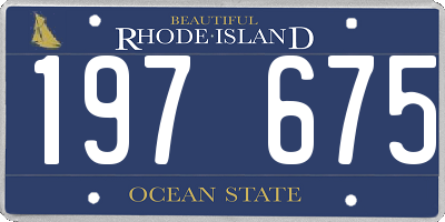 RI license plate 197675