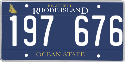 RI license plate 197676