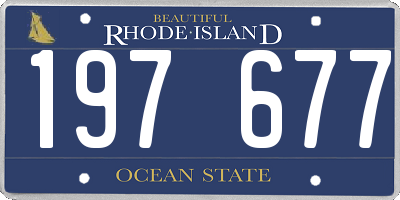 RI license plate 197677