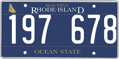RI license plate 197678