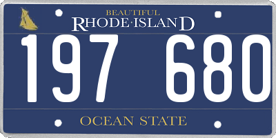 RI license plate 197680