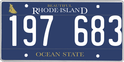 RI license plate 197683