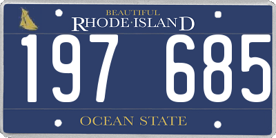 RI license plate 197685