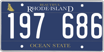 RI license plate 197686
