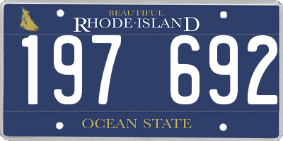 RI license plate 197692
