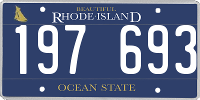 RI license plate 197693