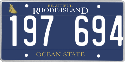 RI license plate 197694