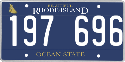 RI license plate 197696