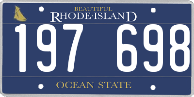 RI license plate 197698