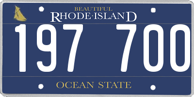 RI license plate 197700