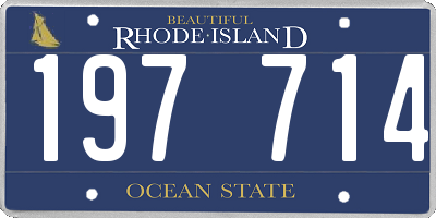RI license plate 197714