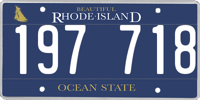 RI license plate 197718