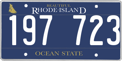RI license plate 197723