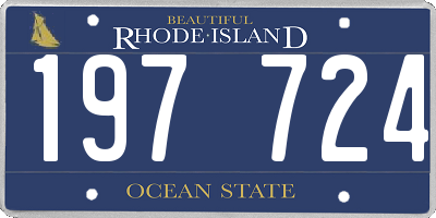 RI license plate 197724