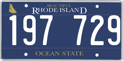 RI license plate 197729