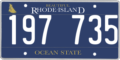 RI license plate 197735
