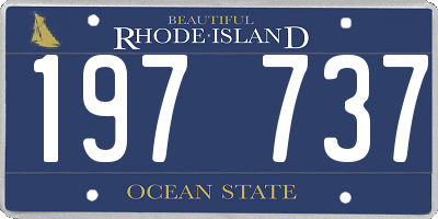 RI license plate 197737