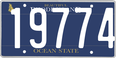 RI license plate 19774