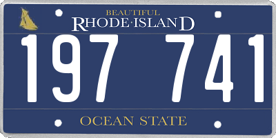 RI license plate 197741