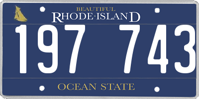 RI license plate 197743