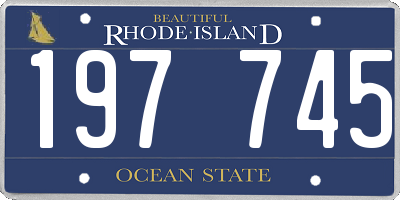 RI license plate 197745